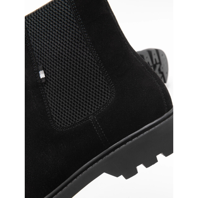 Ombre Italian style heren schoenen zwart suede italia moda OM-0173 large