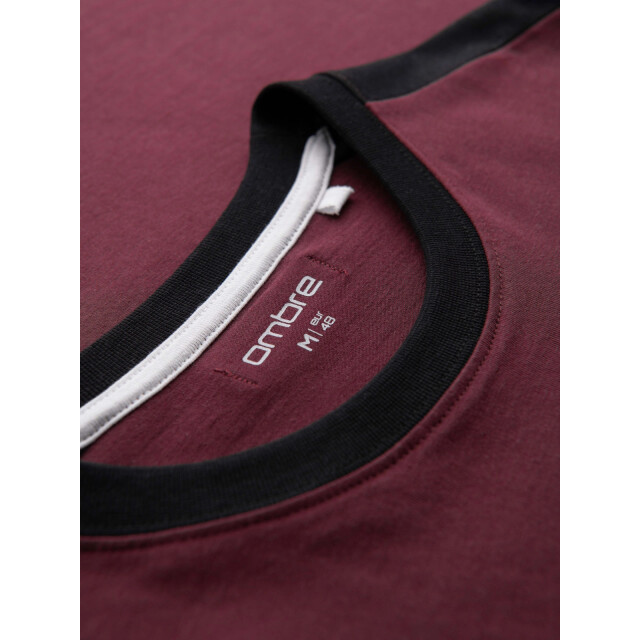 Ombre t-shirt heren wit met bies TSCT-0115 large