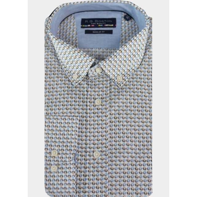 R.B. Boston Casual hemd lange mouw regular fit 100% cotton 527670/806 191353 large