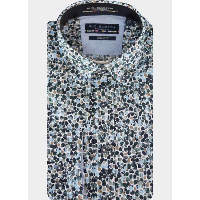 R.B. Boston Casual hemd lange mouw regular fit 100% cotton 527670/711 191341 large
