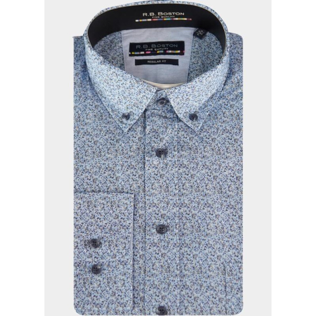 R.B. Boston Casual hemd lange mouw regular fit 100% cotton 527670/635 191339 large