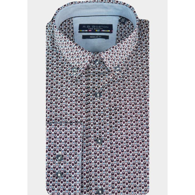 R.B. Boston Casual hemd lange mouw regular fit 100% cotton 527670/403 191354 large