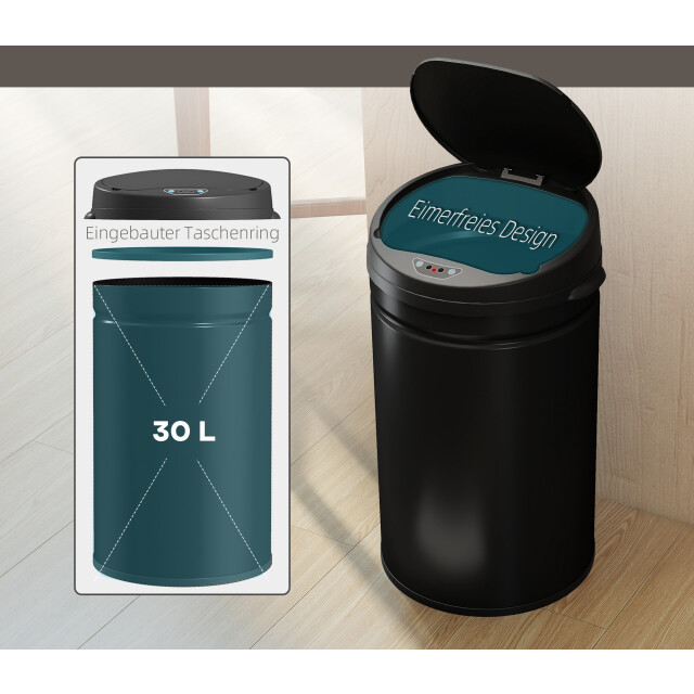 4goodz Sensorprullenbak rond 30 liter 32x31x51cm - 3399501 large