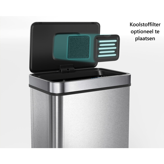 4goodz Sensorprullenbak rechthoek 60l 27x39x66cm - 3399499 large