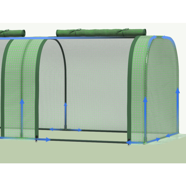 4goodz Kweekkas met raam 295x100x80 cm foliekas 3399492 large