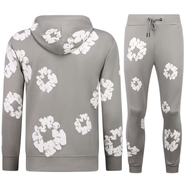 Top-Star Dik geweven trainingspak met bloemenprint all over print bloemenpak FF-5991 large