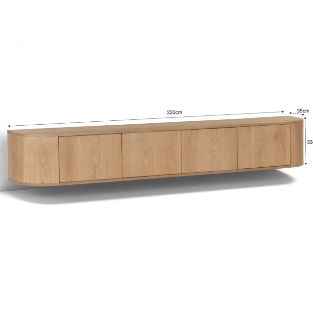 Livingfurn tv-meubel novero zwevend 35x220x33cm 3286022 large