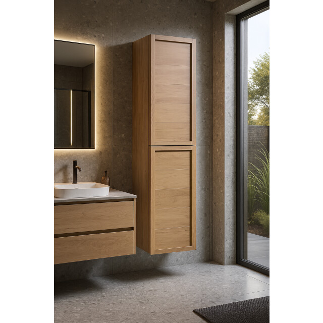 Badplaats Badkamerkast vermont 40 x 40 x 172 cm - hangende kolomkast met 3181271 large