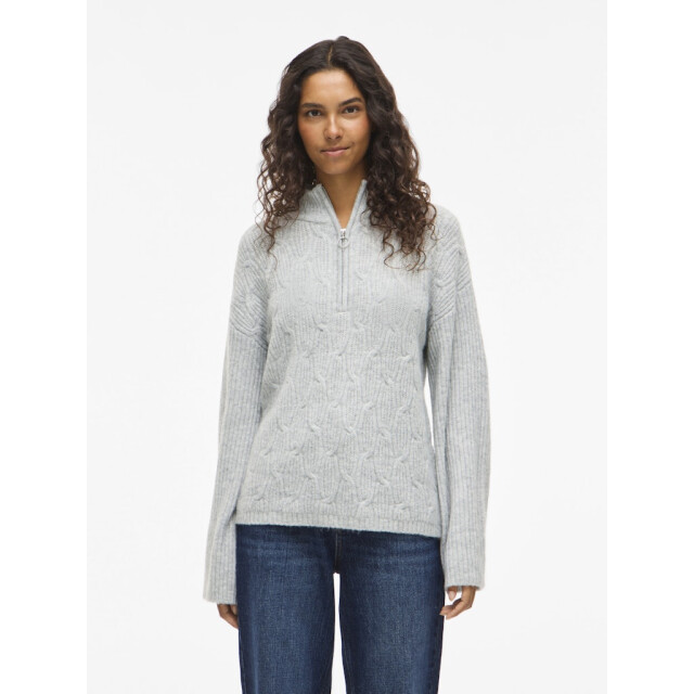 Vila 14109029 ssia l/s high neck zipper top 14109029 large