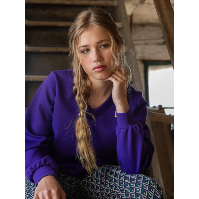 Looxs Revolution Sweater v-hals scuba voor meisjes in de kleur 2531-5301-183 large