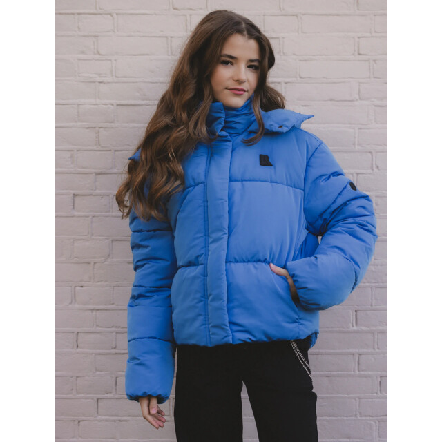 Looxs Revolution Bomber hooded winterjas blue voor meisjes in de kleur 2531-5255-129 large