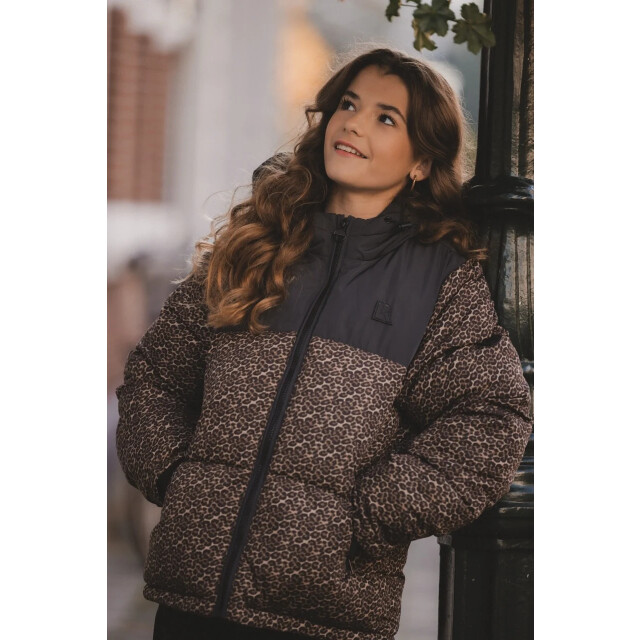 Looxs Revolution Bomber hooded winterjas panther voor meisjes in de kleur 2531-5211-925 large