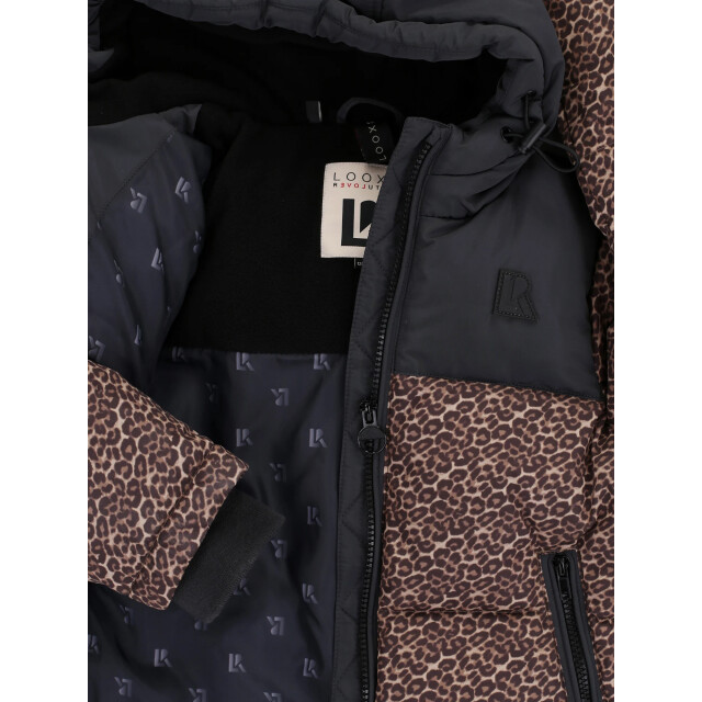 Looxs Revolution Bomber hooded winterjas panther voor meisjes in de kleur 2531-5211-925 large