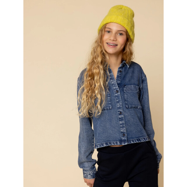 Looxs Revolution Denim lyocell blouse voor meisjes in de kleur 2531-5145-165 large