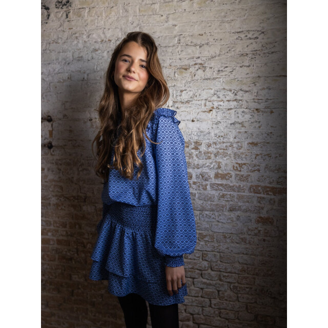 Looxs Revolution Blouse print blue voor meisjes in de kleur 2531-5121-881 large