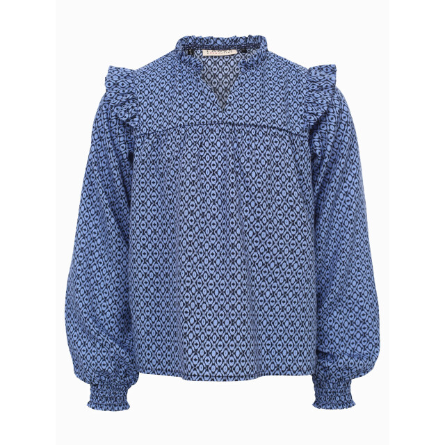 Looxs Revolution Blouse print blue voor meisjes in de kleur 2531-5121-881 large