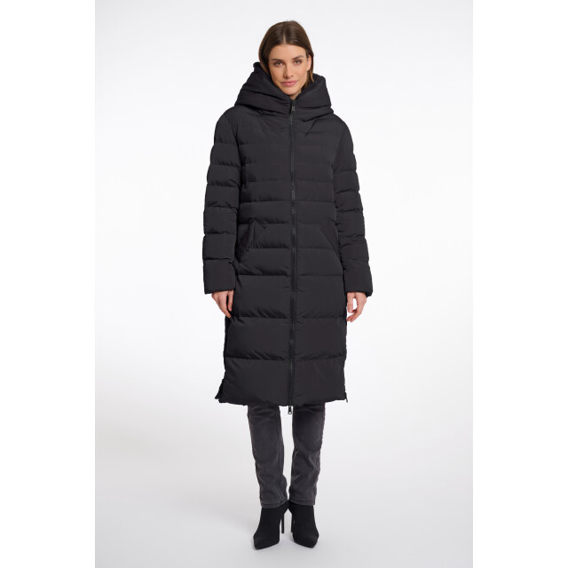 Rino & Pelle long padded hooded coat with faux fur keilafur.7002511 9900 black 06111.990.0027 large