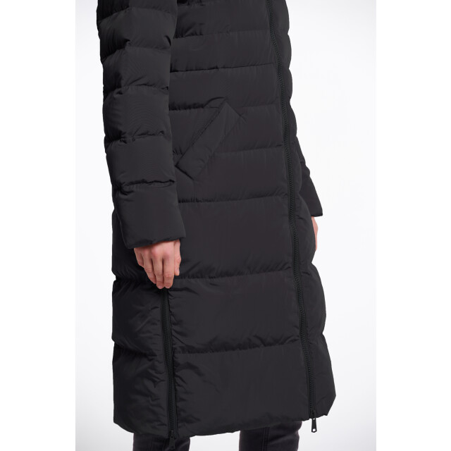 Rino & Pelle long padded hooded coat with faux fur keilafur.7002511 9900 black 06111.990.0027 large