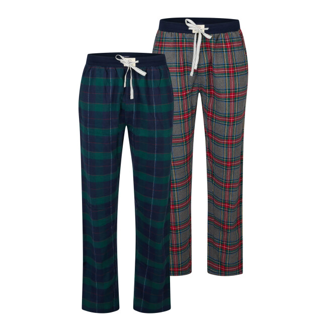Happy Shorts Heren kerst pyjamabroek lang 2-pack geruit HS-1207-HSM-25-3+5 large