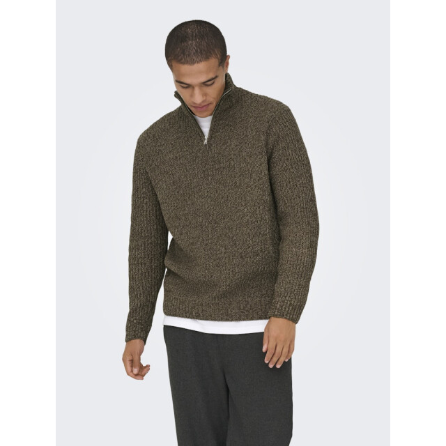 Only & Sons Onsjoin reg ls high neck knit camp dessin 5219.79.0047 large