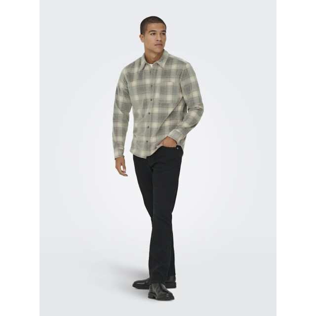 Only & Sons Onswilliam cord ls shirt zand dessin 5309.06.0012 large