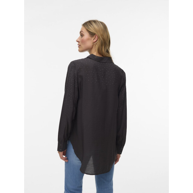 Vero Moda Vmherdis ls shirt wvn btq ga antraciet 4309.85.0008 large