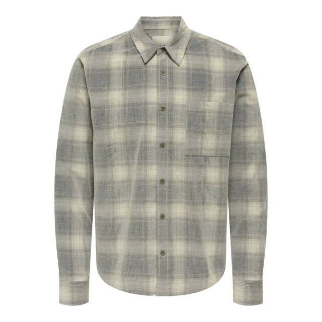 Only & Sons Onswilliam cord ls shirt zand dessin 5309.06.0012 large