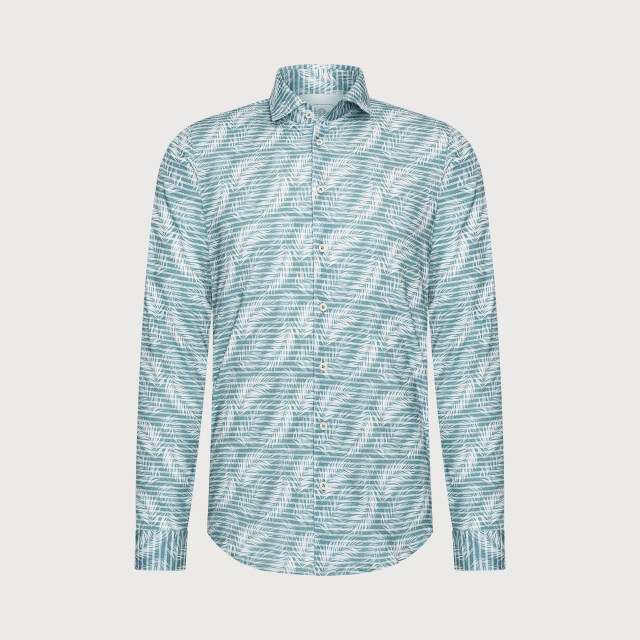 Blue Industry Het feather-print overhemd | 4112.41-OCEAN large