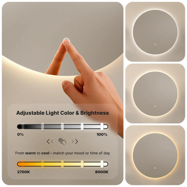 Mirlux Badkamerspiegel 60cm frameloos 3083729 large