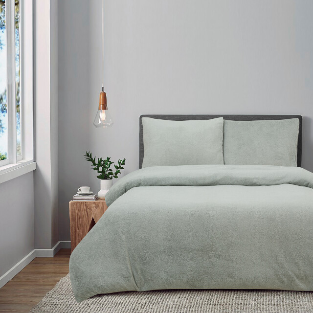 DoubleDry Dekbedovertrek teddy fleece eenpersoons 140x220 cm + 1 kussensloop - 3304517 large