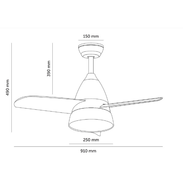 Cool Breeze Fluisterstille plafondventilator stromberg Ø150cm afstandsbediening & timer 3068705 large