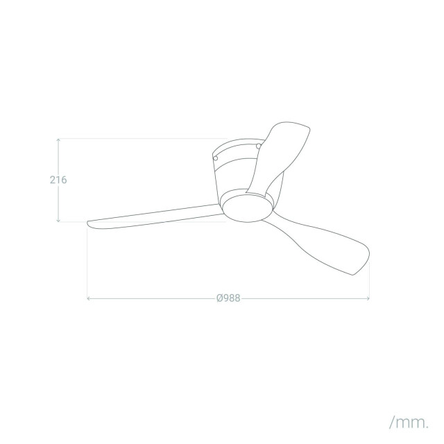 Cool Breeze Fluisterstille plafondventilator bjornson Ø160cm afstandsbediening & timer 3406559 large