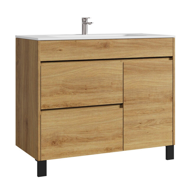 Badplaats Badkamermeubel set salzburg 100 cm - staand badmeubel met 3181335 large