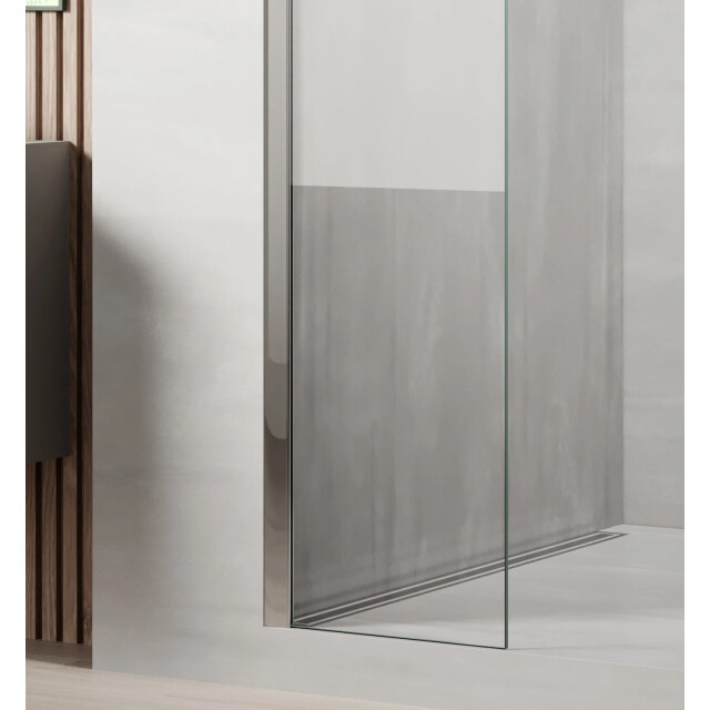 Badplaats Douchewand florida 30 x 200 cm chroom – inloopdouche 8 mm met half 3208216 large