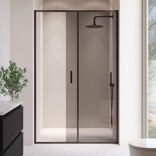 Badplaats Douchewand calgary 140 x 190 cm 6 mm getint veiligheidsglas - 3378058 large