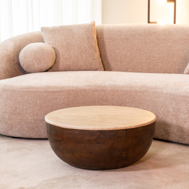 Label51 Salontafel bowl espresso travertin 3172721 large