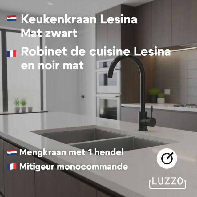 Luzzo ® lesina keuken­ mengkraan mat – hoog model ronde uitloop 100% 3409000 large