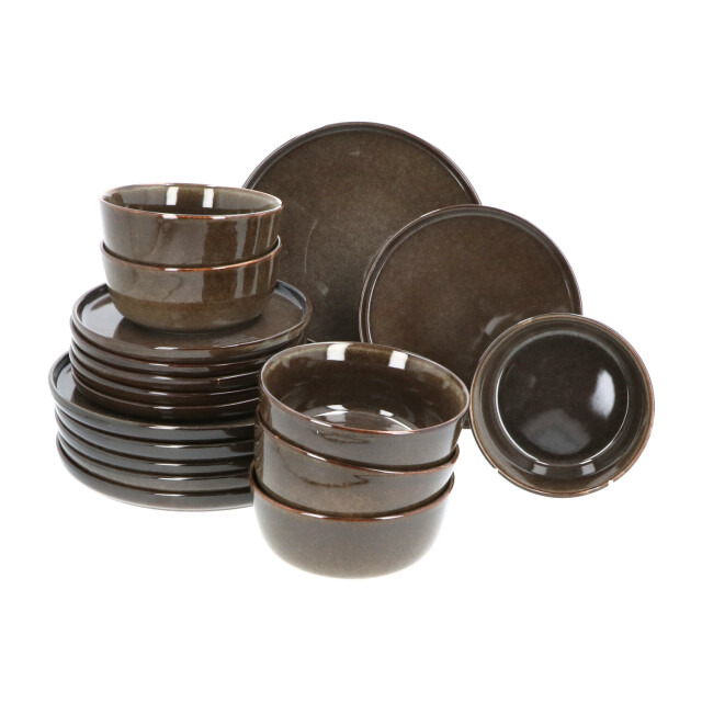 Secret de Gourmet 6 persoons 18-delig servies terre geglazuurd keramiek 3409001 large