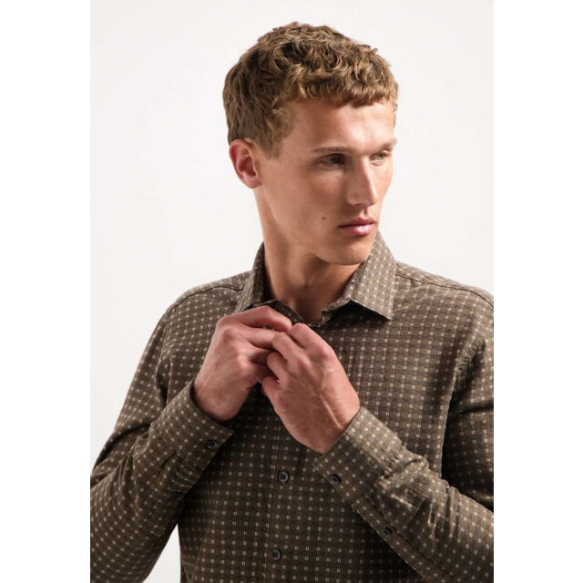 No Excess Shirt mini jacquard taupe 29450940-044 large