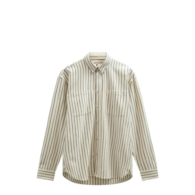 Anerkjendt 902178 aklasse stripe l/s shirt 9503 tofu 902178 large