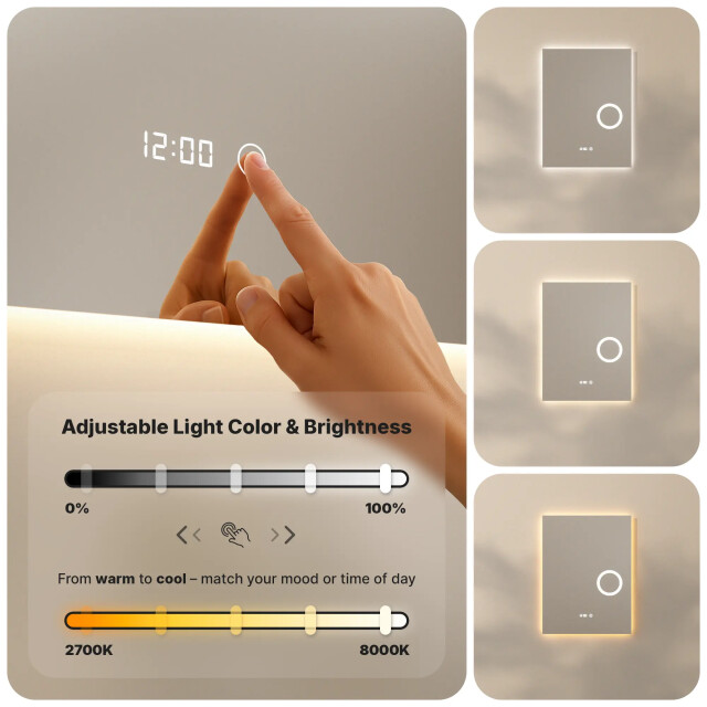 Mirlux Badkamerspiegel 60x80cm frameloos 3411346 large