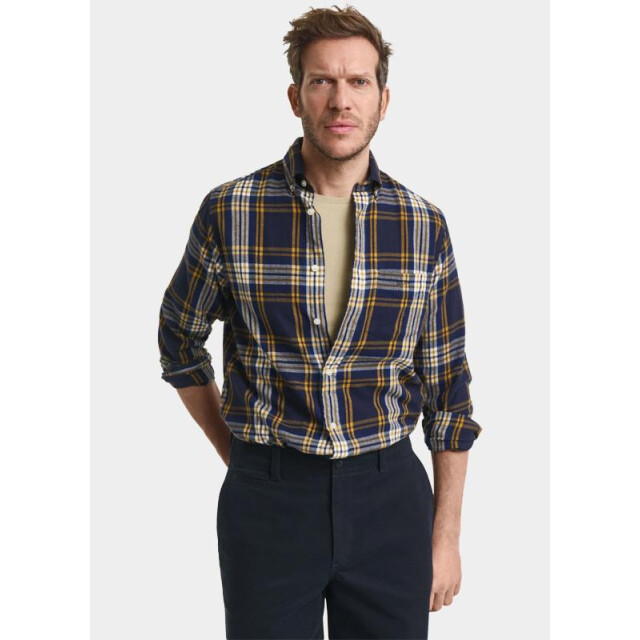 Gant Casual hemd lange mouw reg windblown flannel check s 3250243/433 203262 large