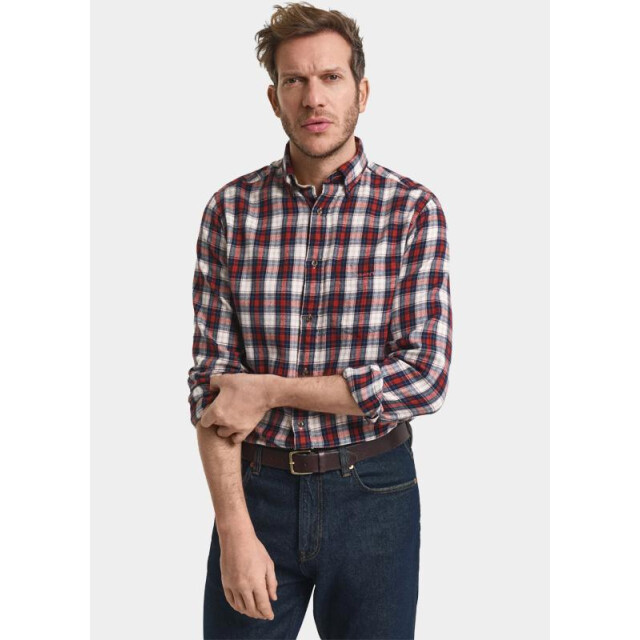 Gant Casual hemd lange mouw reg windblown flannel check sh 3250242/623 203261 large