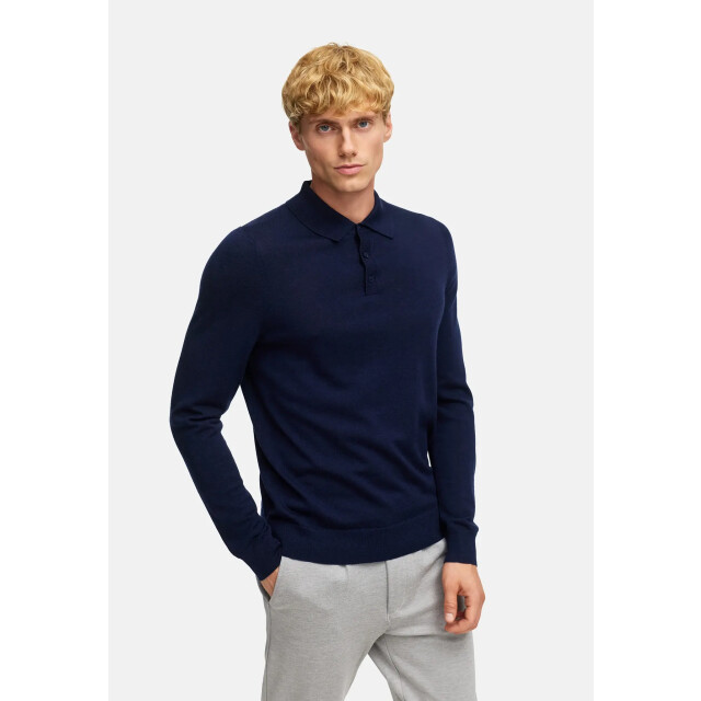 Kronstadt Ks35012 ksjohannnes merino polo knit 469 sky captain KS35012 large