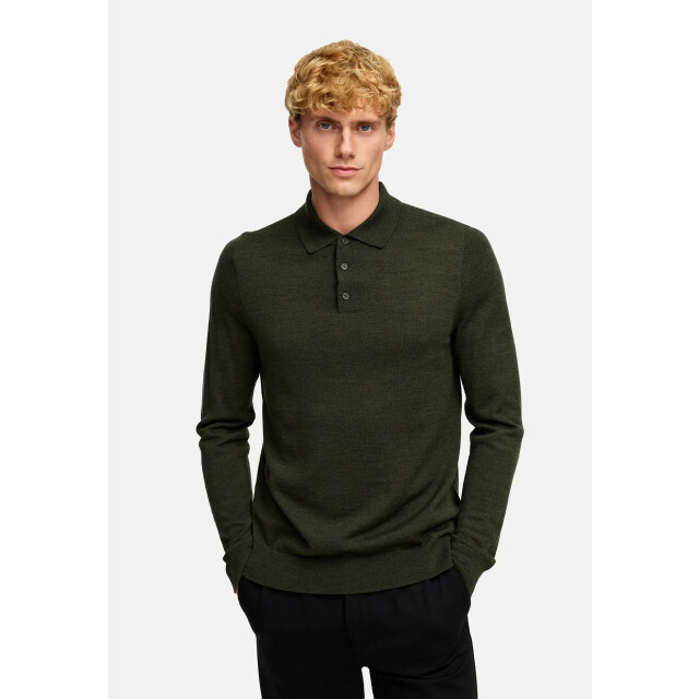 Kronstadt Ks35012 ksjohannes merino polo knit 609 army mix KS35012 large
