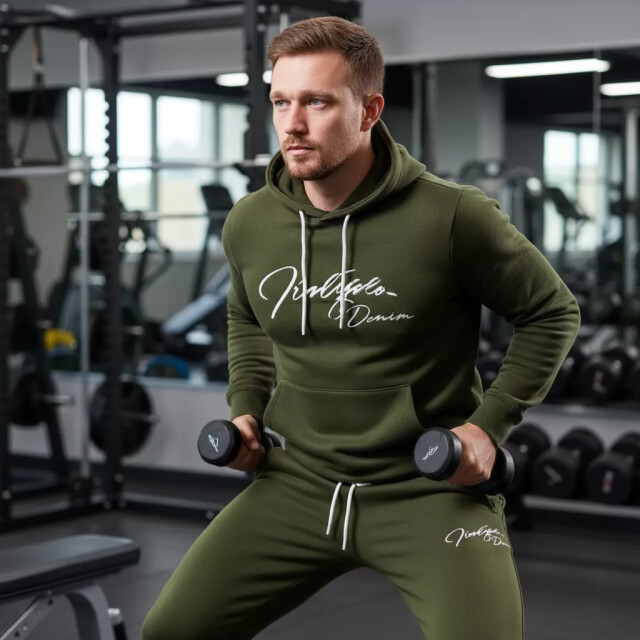 Indigo Denim Denim joggingpak heren kaki ID060-1 large