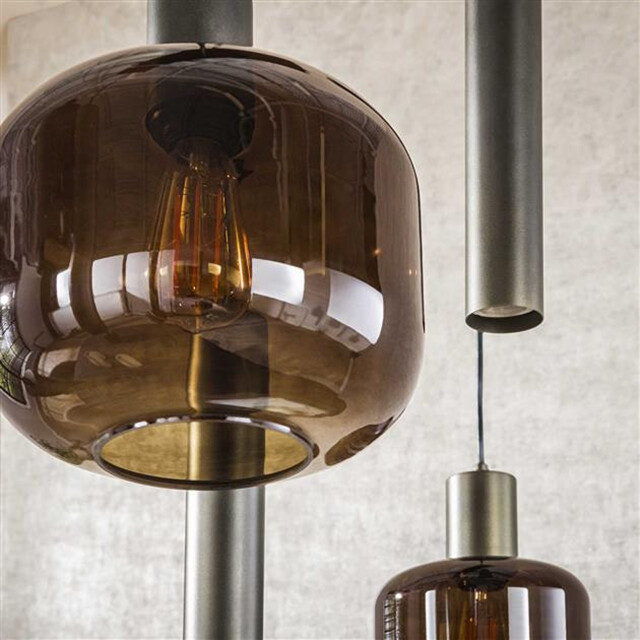 Hoyz hanglamp bronza mix 4+3-lichts sienna brown 3222883 large