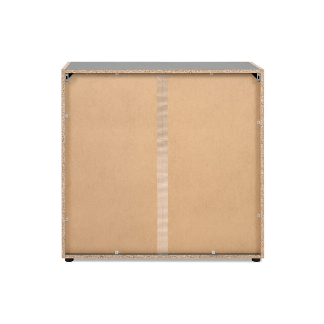 CaliCosy Commode met 2 deuren, zwarte poten, decor grijs antraciet en ambachtelijk eiken 3413309 large