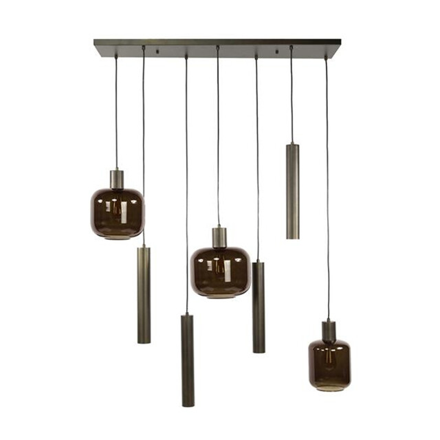 Hoyz hanglamp bronza mix 4+3-lichts sienna brown 3222883 large