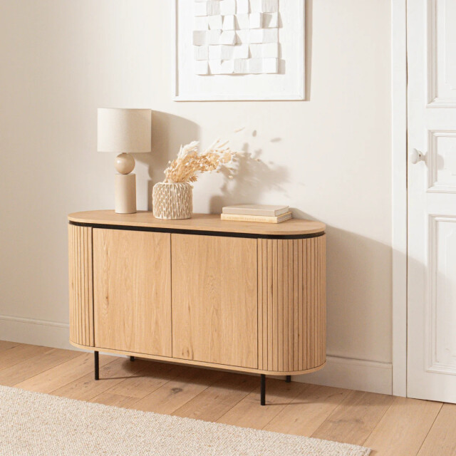 CaliCosy Dressoir met 2 deuren en zijkanten met groef l120 cm 3202267 large